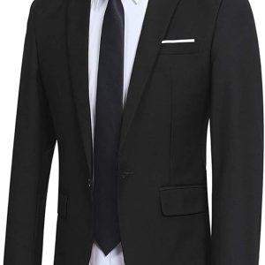 Classic Three-Piece Suit (Black/Navy)
